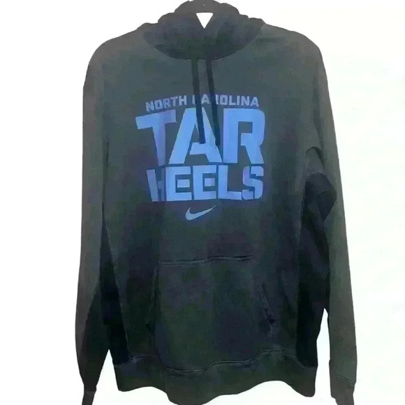NIKE Therma-Fit UNC North Carolina Tar Heels Pullover Gray Hoodie Mens Size L - Picture 1 of 3